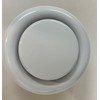 Adjustable Round Plastic HVAC Wall-Ceiling Air Vent Cover, 5" Neck,