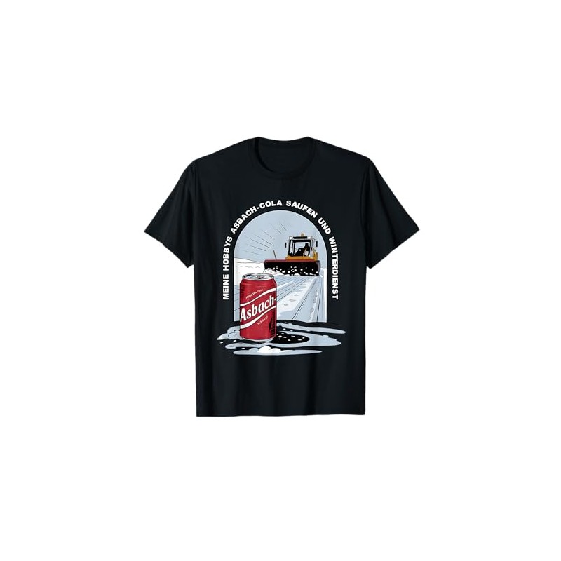 Asbach Cola Winter Service Hobbies Apres Ski T-Shirt, black