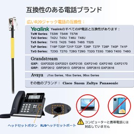 Callez Office Phone Headset with Mic Noise Cancelling RJ9 Landline Headset with Mic Mute/Unmute Volume Control for Yealink T21P T26P T23G T48G T42S T46S Avaya 1608 9608 9611 Grandstream Panasonic Snom