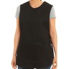 Ladies Plain With Matching Piping Tabard Apron Overalls Front Pocket