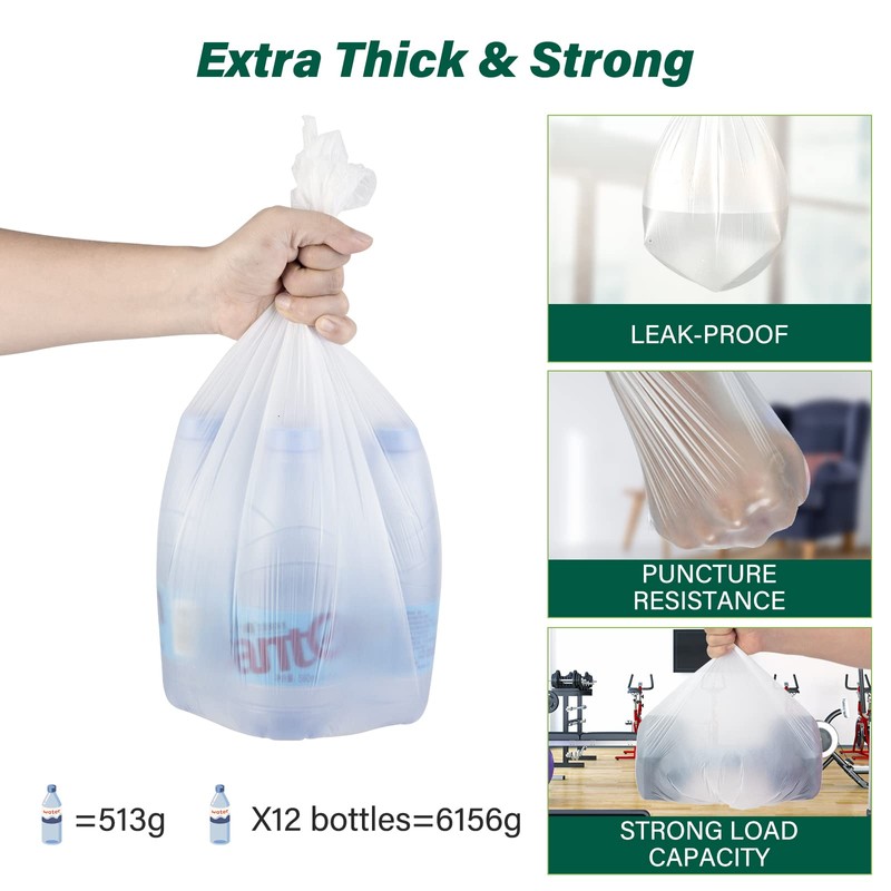 Inwaysin 4-6 Gallon Small Trash Bags Biodegradable 180 Counts, Ultra