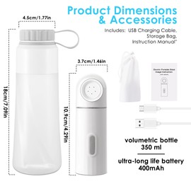 Portable Electric Travel Bidet, 350ML Electric Sprayer Bidet with Built-in Body for Easy Storage, Two Pressure Modes for Personal Hygiene Cleaning for Women and Men