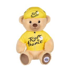 Gipsy Toys - Plüschtier Bär Trikot und Siegermütze gelb 24 cm - offizielles Plüschtier der Tour de France. Bringen Sie die Magie der Tour in Ihr Zuhause.