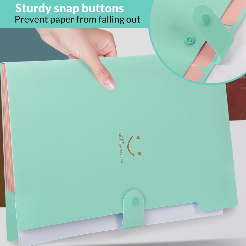 KONVINIT Expanding File A4, Document Folder Expandable Organiser with 5