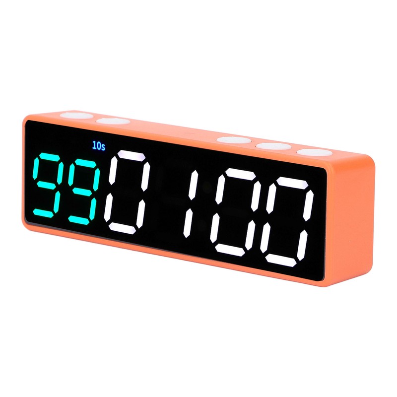 Fitness Timer Clock Large LED Digital Anti Vertigo Display Workout