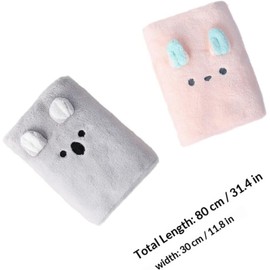 Totority Juego de 2 Toallas de Microfibra Rosa para Secar Cabello de Secado Rápido, Plegables y Portátiles, Hechas de Coral Fleece Ideales para Baño y SPA