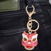 6pcs Lion Dance Keychains Cute Funny Rust Prevention Rhinestone Keychain