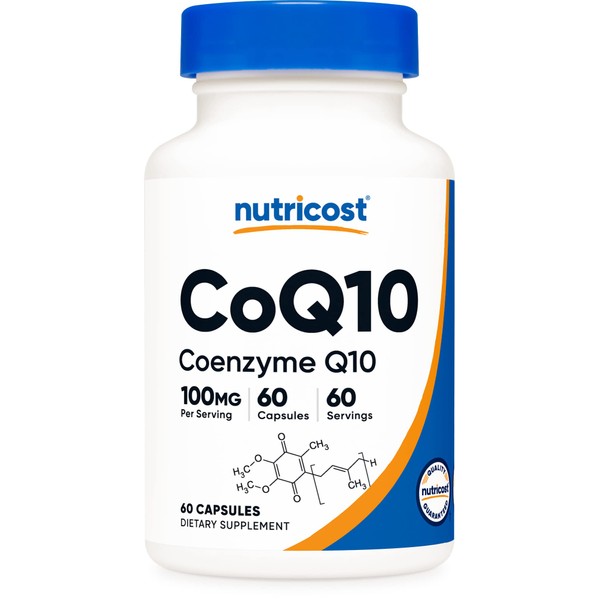 Nutricost CoQ10 100mg, 60 Vegetarian Capsules, 60 Servings - Coenzyme Q10