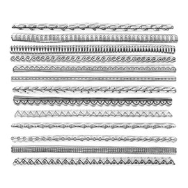 Writing Lace Lines Clear Rubber Stamps for Card Making Decoration and DIY Scrapbooking Photo Card Album Template