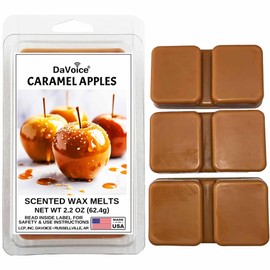 Fall Wax Melts Wax Cubes Soy Wax Blend Melt - Caramel Apple Cinnamon Wax Melts Fall Scents Long Lasting - Fall Scented Wax Melts (Caramel Apples, 2.2 oz, 6 Cubes)