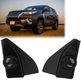 Fydun 2PCS Car Tweeter Speaker Cover Trim Black speaker Decor Plug and Play Replacement for Fortuner 2016