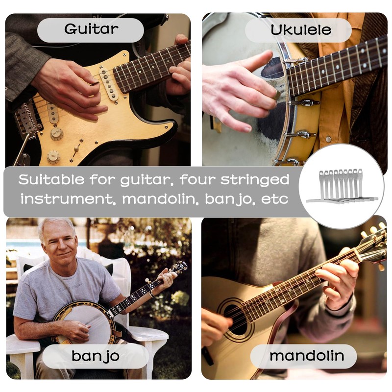 Guitar Radius Gauge,9 PCS Guitar Under String Radius Gauge,Guitar Understring