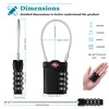 NAGE TSA Approved Luggage Locks with Open Alert Indicator, Suitcase