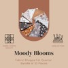 Fabric Shoppe- Set of 10 Fat Quarter Bundle, Moody Blooms