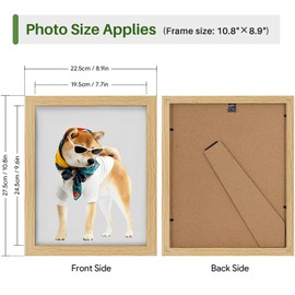 WenYa 8x10 Oak Photo Frames, 4 Pack 10x8 Picture Frames Wall and Desktop Horizontal Vertical 25.4x20.3cm Frames for Family Pictures Display (Oak, 8x10-4pack)