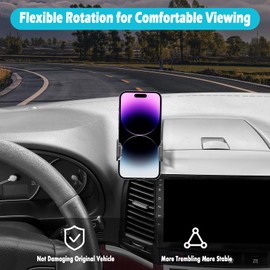 AOUKKL Car Phone Holder Fits for Hyundai Santa Fe 2007-2012 Accessories,Thick Cases Friendly,Cell Phone Mount for 4.7-7 in Phones,360 Degree Rotation,Easy to Install