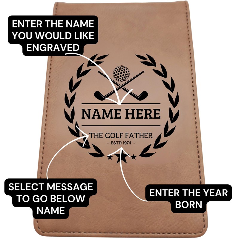 Golf Scorecard Holder (10 Fun Options) Add Golfers Name &