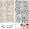 2 Boxes Letter Beads, Golden Alphabet Beads, 1900 Pieces, 7