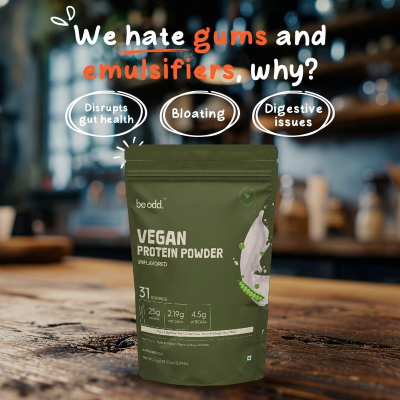 BE ODD Vegan Protein Powder (1kg, Unflavored)