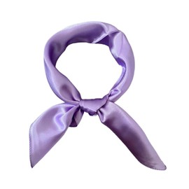 Luoyunna 50’s Retro Neckerchief Silk Feeling Neck Square Scarf (Lavender)