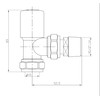 iBathUK Eco Thermostatic Radiator Valve,Round Angled Radiator Valve Pair, Central