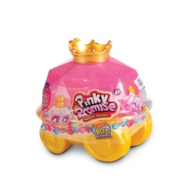 BANDAI TH00002 Pinky Promise Royal Carriage Set Blind Box Contains 3 Collectable Gemmy Friends and 2 Hair Clips Mix and Match Gems and Girls Jewellery for Customisable Wearable Fun,Medium