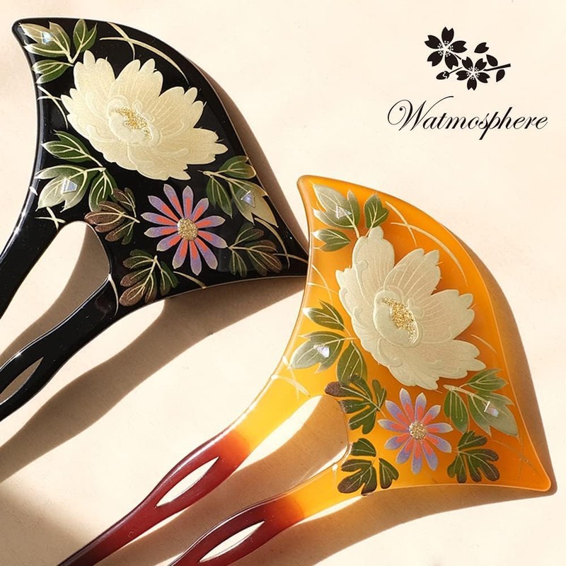 Kanzashi 20w510h Watmosphere 20w510h Maki-e Tomesode Hair Ornament, Wedding, Mother,