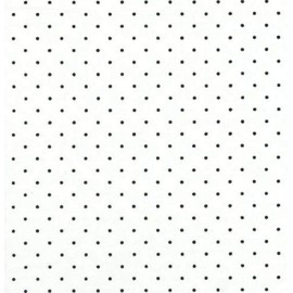 100% Cotton Fabric Sold by The Yard 1 Yard = 36 in. Length (Black Swiss dots On White)