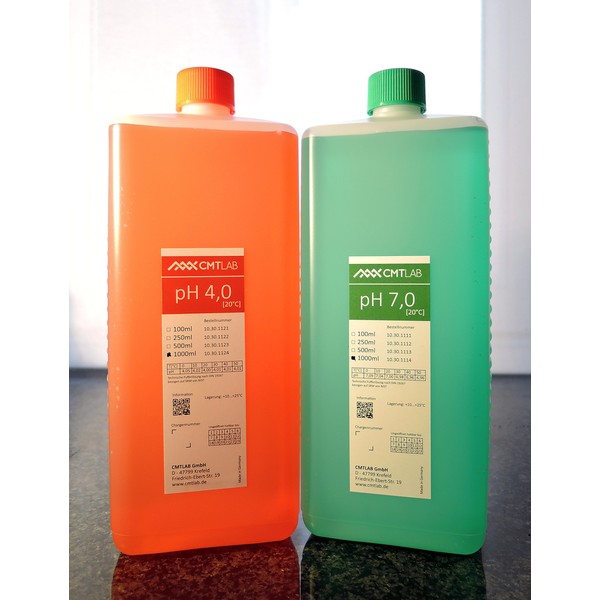 Pufferlösung pH, Set 1000ml, PH4 + PH7, Industrial Grade, Made