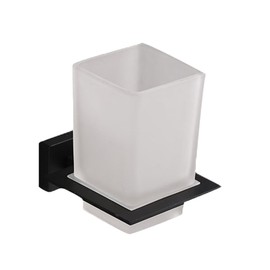 Garneck Wall Mount Toothbrush Holder Black Zinc Alloy Replacement Toothbrush Holder for Wall Bathroom Decor and Accessories