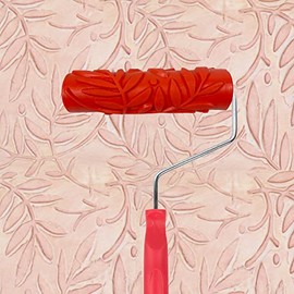 Nichiyo Rodillo de textura de 7 pulgadas para arte decorativo DIY, rodillo de pintura con patrón de goma para decoración de paredes, muebles y pisos (EG068T)