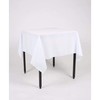 Hope Textiles White 54" x 54" (137cm) Small Square Fabric TABLECLOTH/TABLE CLOTH (Polyester, not cotton)