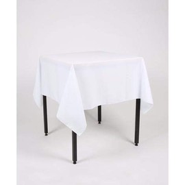 Hope Textiles White 54" x 54" (137cm) Small Square Fabric TABLECLOTH/TABLE CLOTH (Polyester, not cotton)
