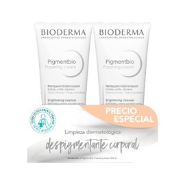 BIODERMA, BiPack Pigmentbio Foaming Cream, Limpiador Exfoliante, Jabn en Crema Exfoliante para Rostro                                                 