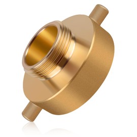 Fire Hydrant Hose Adapter, 2-1/2" NST (NH) Female x 1-1/2" NST (NH) Male Brass Fire Hose Hydrant Connector with Pin Lug, Fire Hydrant Adapter Fitting Nipple