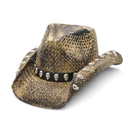 Peter Grimm Ltd Unisex Gotham Straw Cowboy Hat One Size