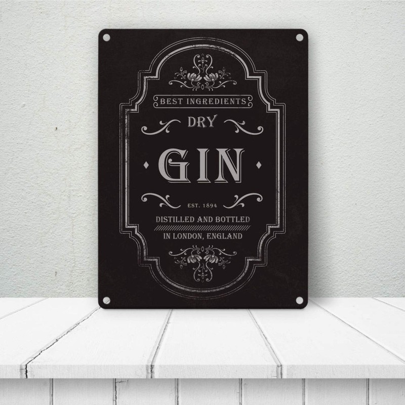 trendaffe - The Gin Logo Metal Sign 15 x 20