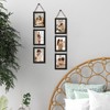 QUTREY 5x7 Collage Picture Frames Black, 6 Openings Vertical Hanging