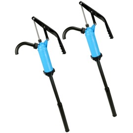 QWORK Hand Pump, Siphon Pump, 2 Pack, Fluid Transfer Pump, 55 Gallon Drum Pump, 5 Gallon Pump Dispenser, Fit Most 15, 30 & 55 Gal Drum Barrels