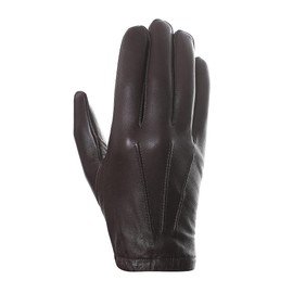 Harssidanzar Men's Thin Unlined Leather Police Gloves GM031EU, brown