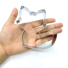 LILIAO Fox Cookie Cutter - 4 x 3.8 inches - Woodland Animal Biscuit and Fondant Cutters - Stainless Steel