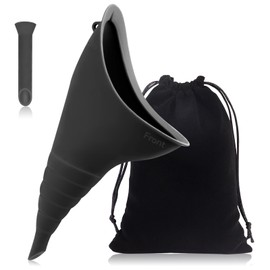 Reusable Urinella for Women, Pee Aid for Women with 1 Piece Pee Funnel, Portable Women's Urinal for Travel, Camping, Hiking (Black)