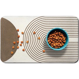 Dog Food Mats for Floors Waterproof, Dog Cat Water Bowl Mats Pet Feeding Absorbent Mat Dog Cat Pet Placemats for Food and Water Bohemia 16 * 24 inch