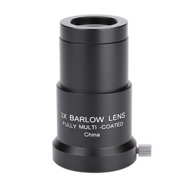 fosa1 Lente de Barlow, Ocular telescopio astronómico Aumento 3X oculares de 1,25 Pulgadas 65 mm con Interfaz de cámara de 31,7 mm