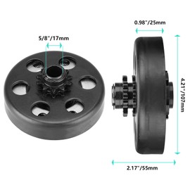 Heavy Duty Go Kart Clutch 5/8" Bore 11T for #35 Chain, Centrifugal Clutch Fit for Minibike Mini Motorcycles 2.8HP 97cc Engines, Up to 2.8HP