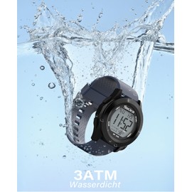 SOCICO Men's Digital Watch Sport Military Watches Waterproof Outdoor Chronograph Wrist Watches for Men with LED Lighting Alarm Date, blue, Sports