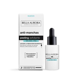 Bella Aurora Peeling 10% AHA + PHA | Fleckenfreies Gesichtsserum für strahlende, ebenmäßige und glatte Haut | Mit Mandelsäure, Gluconolacton, Laktobionik und Bisabolol | 30 ml