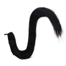 Fluffy Plush Long Cat Tail Fancy Dress Animal Tails Cosplay Anime Dress Up Party Carnival Costume Prop (Black)