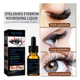 Suero Para Crecimiento De Pestañas Eelhoe Castor Oil 10 Ml
