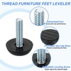 sourcing map 20Pcs M6 Thread Furniture Feet Levelers, 23x25mm Adjustable